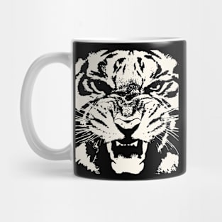 Tiger Vector Artistic White Face Cut Out Mug